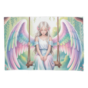 Enchanting Angel Girl op een schommel Kussensloop