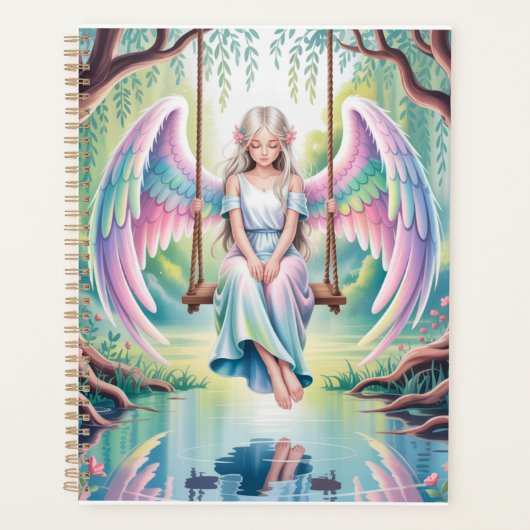 Enchanting Angel Girl op een schommel Planner (Voorkant)