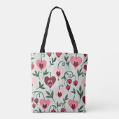 Enchanting Bleeding Hearts | Romantic Floral Tote Bag (Achterkant)