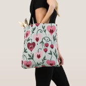 Enchanting Bleeding Hearts | Romantic Floral Tote Bag (Dichtbij)