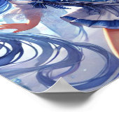 Enchanting Blue-Haired Fairy with Emerald Eyes Poster (Hoek)