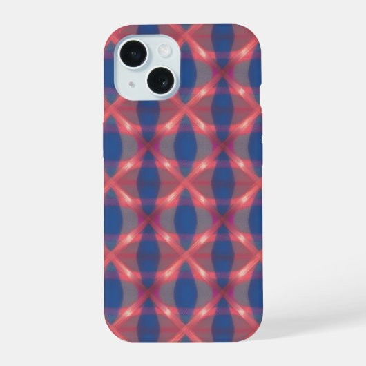 Enchanting Blue Plaid Phone Case iPhone 15 Case (Achterkant)