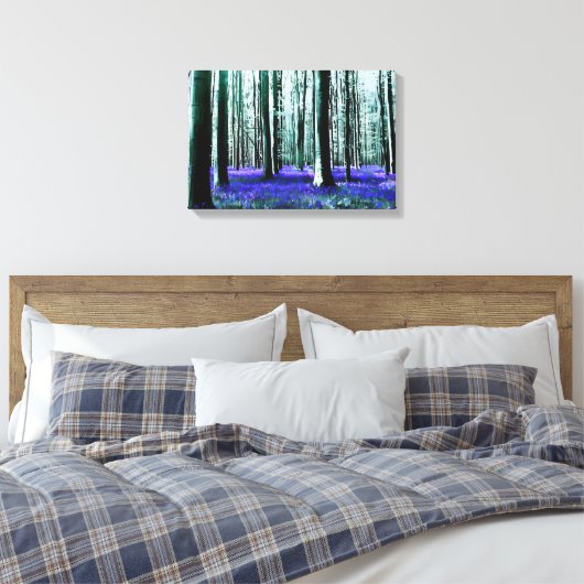 Enchanting Bluebell Forest  Canvas Afdruk (Insitu (Slaapkamer))