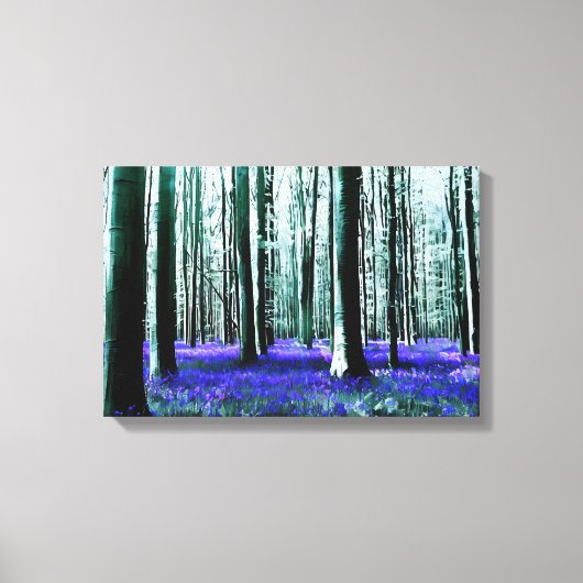 Enchanting Bluebell Forest  Canvas Afdruk (Voorkant)