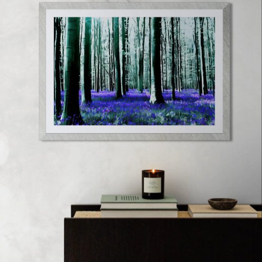 Enchanting Bluebell Forest Perfect Poster