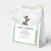 Enchanting Cartoon Zebra Baby shower Bedankdoosjes (Voorkant Zijde)