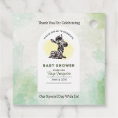 Enchanting Cartoon Zebra Baby shower Bedankjes Labels (Achterkant)