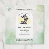 Enchanting Cartoon Zebra Baby shower Bedankjes Labels (Voorkant)