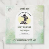 Enchanting Cartoon Zebra Baby shower Bedankjes Labels (Voorkant)