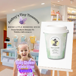 Enchanting Cartoon Zebra Baby shower Papieren Bekers