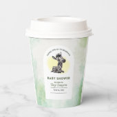 Enchanting Cartoon Zebra Baby shower Papieren Bekers (Achterkant)