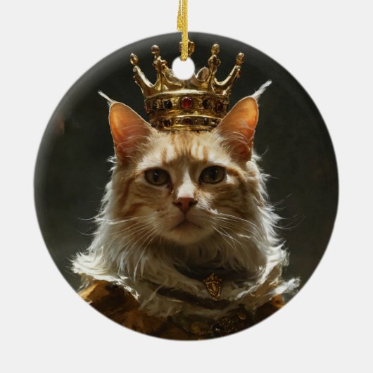 "Enchanting Cat Ornamenten" Keramisch Ornament (Achterkant)