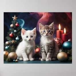 Enchanting Cats beroemd gemaakt door Christmas Tre Poster