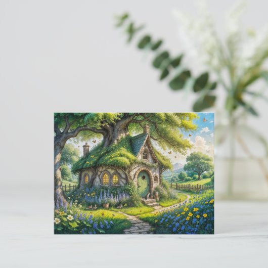 Enchanting Cottage in Lush Garden Briefkaart (Staand voorkant)