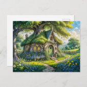Enchanting Cottage in Lush Garden Briefkaart (Voorkant / Achterkant)