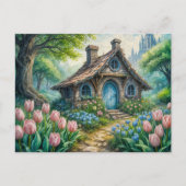 Enchanting Cottage with Tulip Garden Briefkaart (Voorkant)
