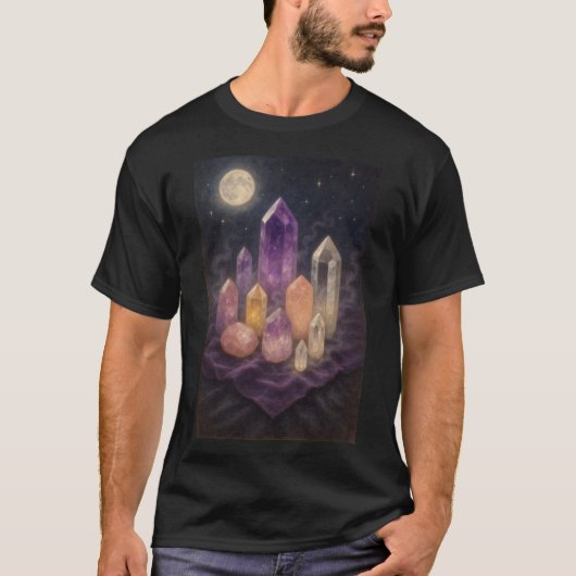 Enchanting Crystals in the Moonlight  T-shirt (Voorkant)