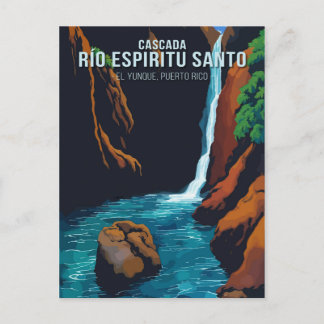 Enchanting Espiritu Santo River Waterfall Briefkaart