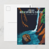 Enchanting Espiritu Santo River Waterfall Briefkaart (Voorkant / Achterkant)