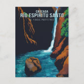 Enchanting Espiritu Santo River Waterfall Briefkaart (Voorkant)