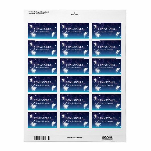 Enchanting Fairies Custom Label (Full Sheet)