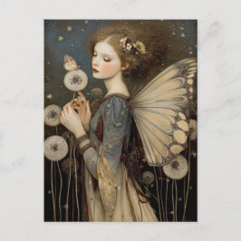 Enchanting Fantasy Fairy & Dandelion Magical Art  Briefkaart