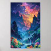 Enchanting Fantasy Landscape Illustration Poster (Voorkant)