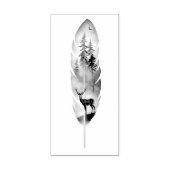 Enchanting Feather with Deer Buck Artwork Rubberstempel (Afrduk)