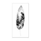 Enchanting Feather with Wolves Artwork Rubberstempel (Afrduk)