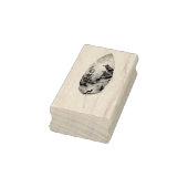 Enchanting Feather with Wolves Artwork Rubberstempel (Stempel)