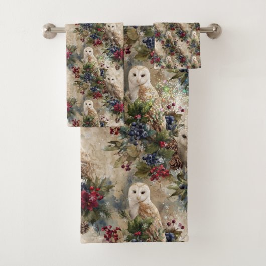Enchanting Floral Owl Bad Handdoek (Insitu)