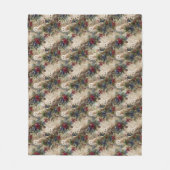 Enchanting Floral Owl Fleece Deken (Voorkant)