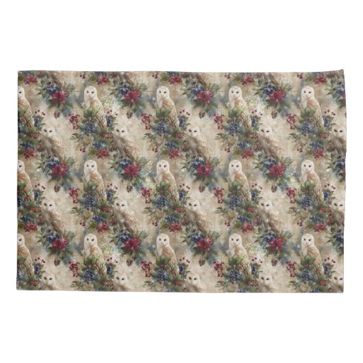 Enchanting Floral Owl Kussensloop (Achterkant)