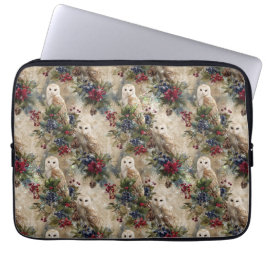 Enchanting Floral Owl Laptop Sleeve