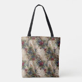 Enchanting Floral Owl Tote Bag (Achterkant)