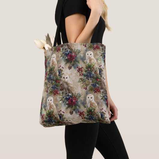 Enchanting Floral Owl Tote Bag (Dichtbij)