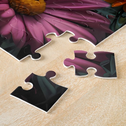 Enchanting Flowers met Galaxy Uitzichten Legpuzzel (Zijkant)