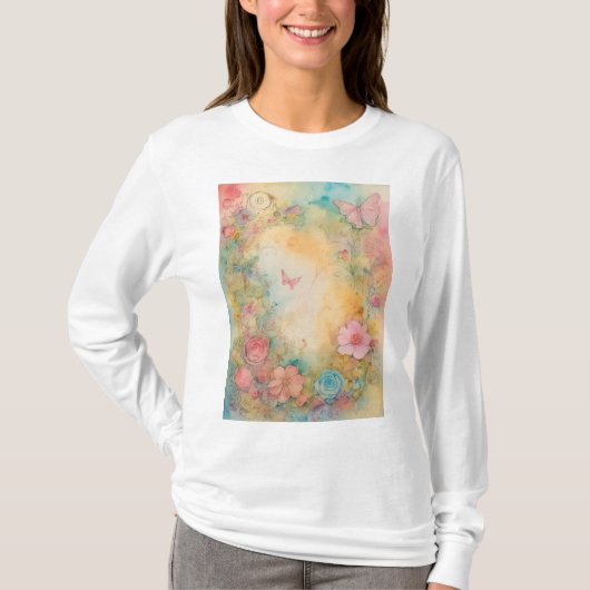 "Enchanting Flutter: Butterfly Women T-shirts| T-shirt (Voorkant)