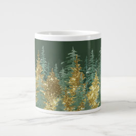 Enchanting Forest Holiday Pines  Giant Coffee Mug Grote Koffiekop