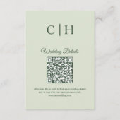 Enchanting Forest QR Code Wedding Enclosure Informatiekaartje (Voorkant)