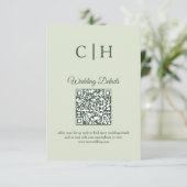 Enchanting Forest QR Code Wedding Enclosure Informatiekaartje (Staand voorkant)