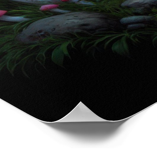 Enchanting Forest Scene with Mysterious Figure Poster (Hoek)