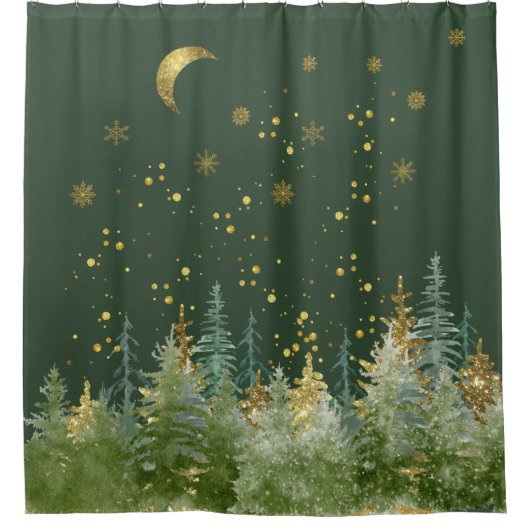 Enchanting Forest Woodland Shower Curtain Douchegordijn (Voorkant)