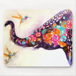 "Enchanting Friends" Hummingbird & Elephant Muismat