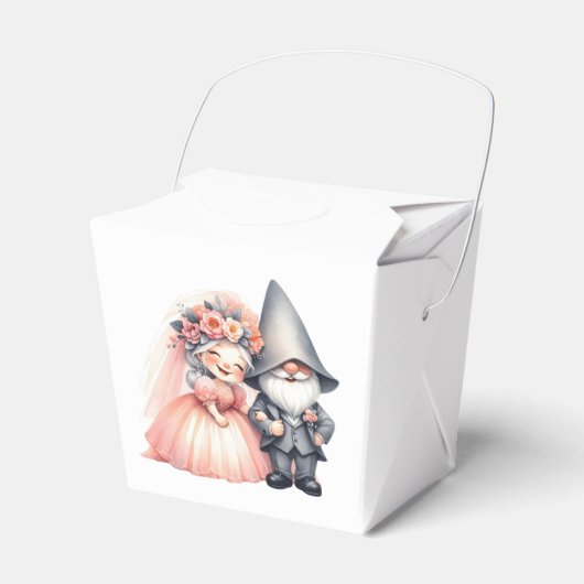 Enchanting Garden Gnome Rustic Woodland Wedding Bedankdoosjes (Voorkant Zijde)