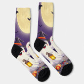 Enchanting Ghost Socks – Irresistibly Spooky Fun Sokken (Rechts)