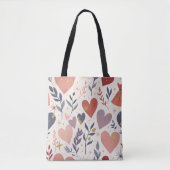 Enchanting Hearts & Botanicals Tote Bag (Voorkant)