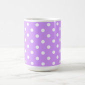 Enchanting Lavender And White Polka Dots Koffiemok (Center)