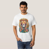 Enchanting Lion Bloom: Studio Ghibli-geïnspireerd  T-shirt (Voorkant volledig)