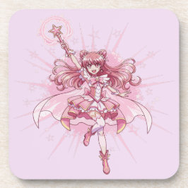 Enchanting Magical Girl Anime Transformation Bier Onderzetter
